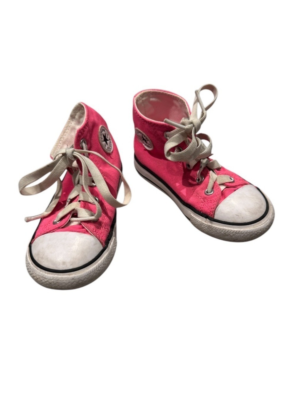 CONVERSE neon bright pink classic high-tops - size 8C